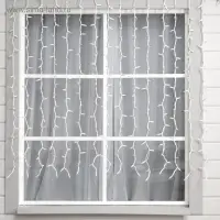 Гирлянда &laquo;Занавес&raquo; 2&times;1.5 м, IP65, УМС, белая нить каучук, 300 LED, свечение белое, 220 В