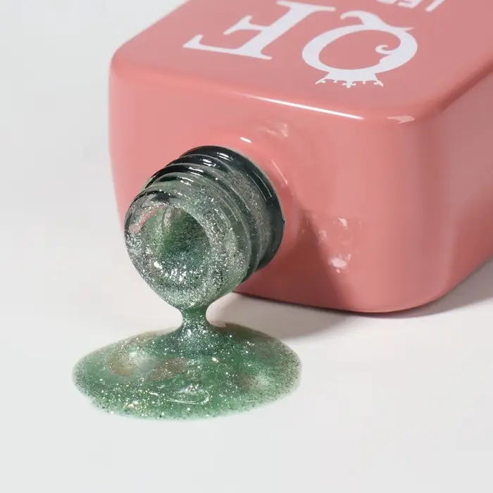 Гель лак для ногтей, жидкая фольга, трехфазный, 10 мл, LED/UV, зелёный (64)