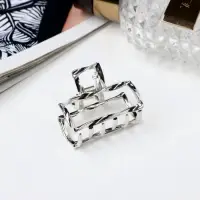 Крабик для волос &laquo;Сабина&raquo;, прямой, 4 см, серебристый