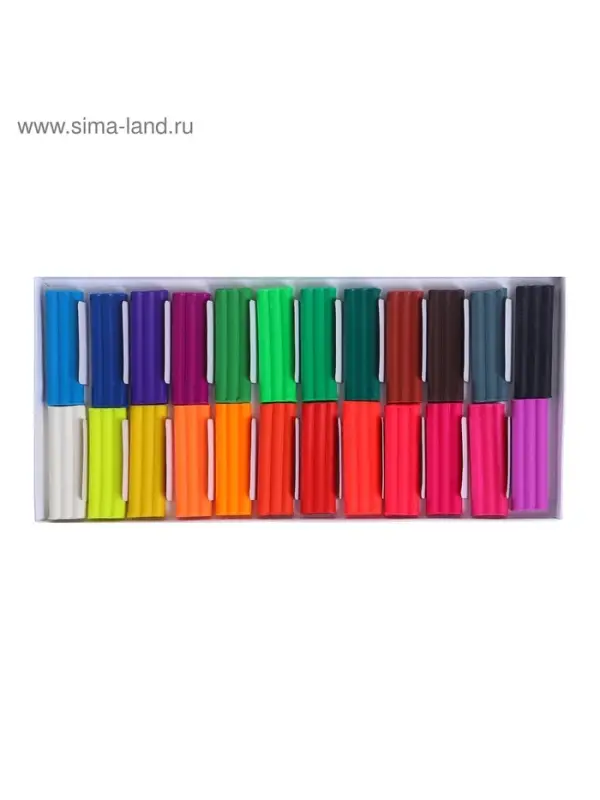 Пластилин мягкий (восковой) Calligrata, 24 цвета, 360 г