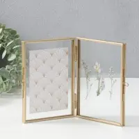 Фоторамка металл 9х13 см "Сухоцветы" 1,6х11х16 см