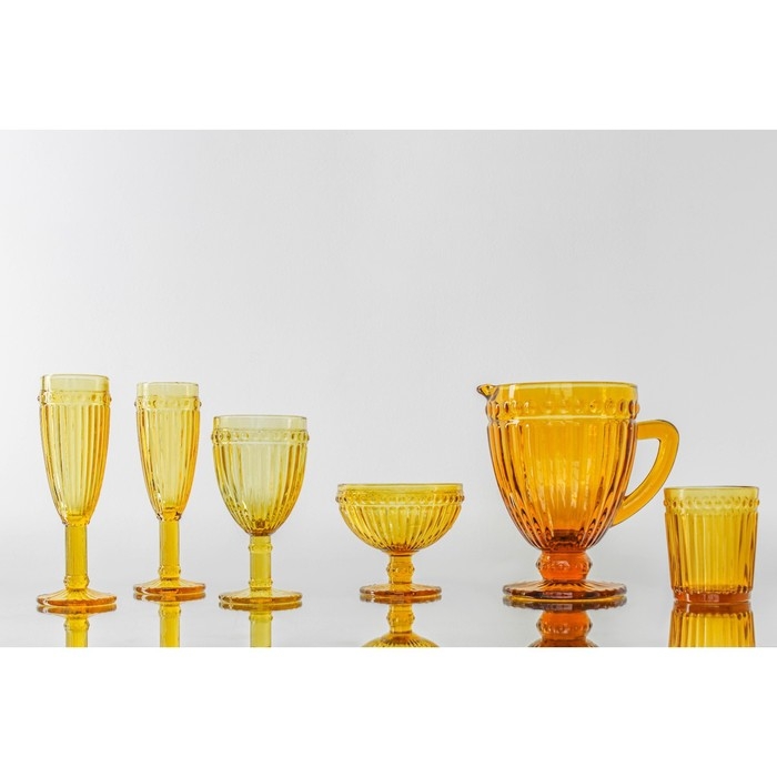 Бокал изстекла для шампанского «Босфор», 160 мл, 7×7×20 см, цвет жёлтый Бокал изстекла для шампанского «Босфор», 160 мл, 7×7×20 см, цвет жёлтый