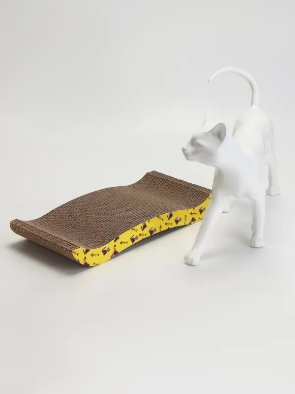 Когтеточка-лежанка &laquo;Пижон. ГТО&raquo;, 42.5&times;20&times;5.5 см, с кошачьей мятой, гофрокартон