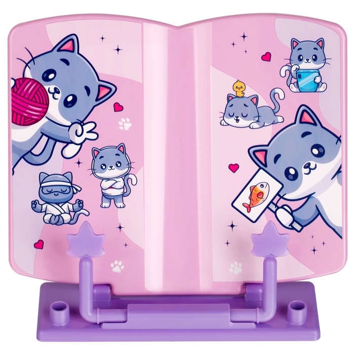 Подставка для книг Стамм Подставка для книг Стамм "Котики", 200 x 200 x 25 мм, пластиковая