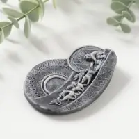 Магнит "Собачья упряжка мчится вдаль" (барельеф), 6см