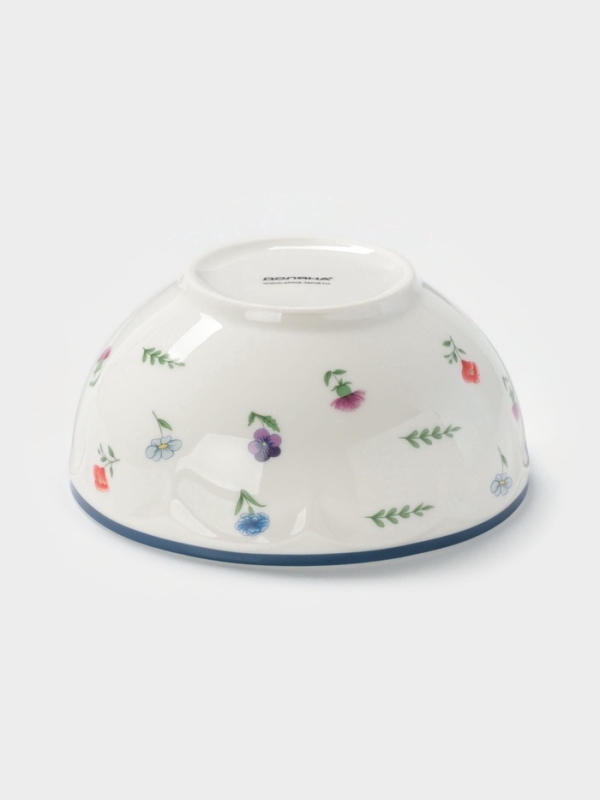 Салатник Доляна «Романс», d=14.1 см, костяной фарфор, белый Салатник Доляна «Романс», d=14.1 см, костяной фарфор, белый