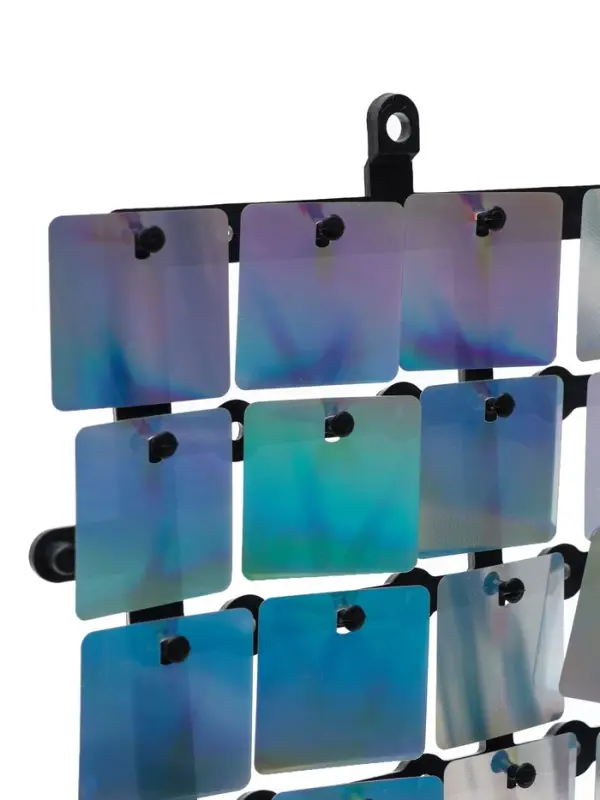 Панель с пайетками для фотозоны 30&times;30 см, серебристая с эффектом голографии