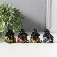 Сувенир полистоун "Хотей - не слышу, не вижу, не скажу" набор 4 шт 4,2х3,5х5,5 см