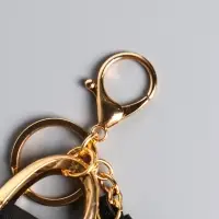 Брелок кожзам с карабином, с кистью "Сумка тоут" чёрная 6,5х3х7 см Брелок кожзам с карабином, с кистью "Сумка тоут" чёрная 6,5х3х7 см