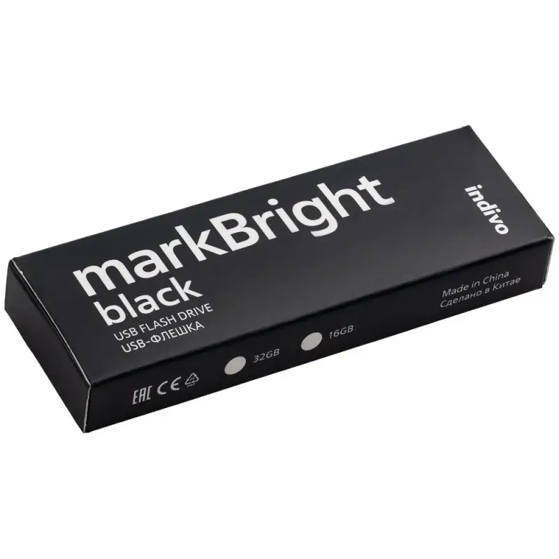 Флешка markBright Black с синей подсветкой, 32 Гб Флешка markBright Black с синей подсветкой, 32 Гб