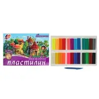 Пластилин мягкий (восковой) &laquo;Луч. Фантазия&raquo;, 24 цвета, 360 г, со стеком, МИКС