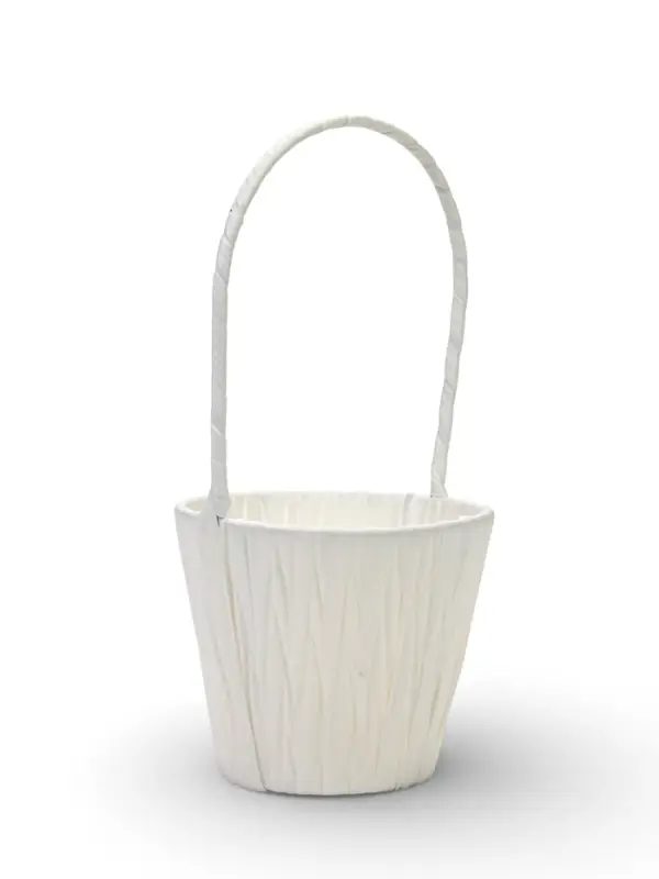 Корзина пластик 12 х 12 х 10 см, ручка__белый