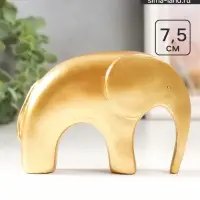 Фигурка полистоун &laquo;Золотой слоник&raquo;, 3.5&times;13&times;7.5 см