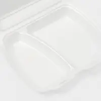 Ланч - бокс одноразовый, 24.7&times;20.6&times;7 см, 2 секции, полистирол, белый