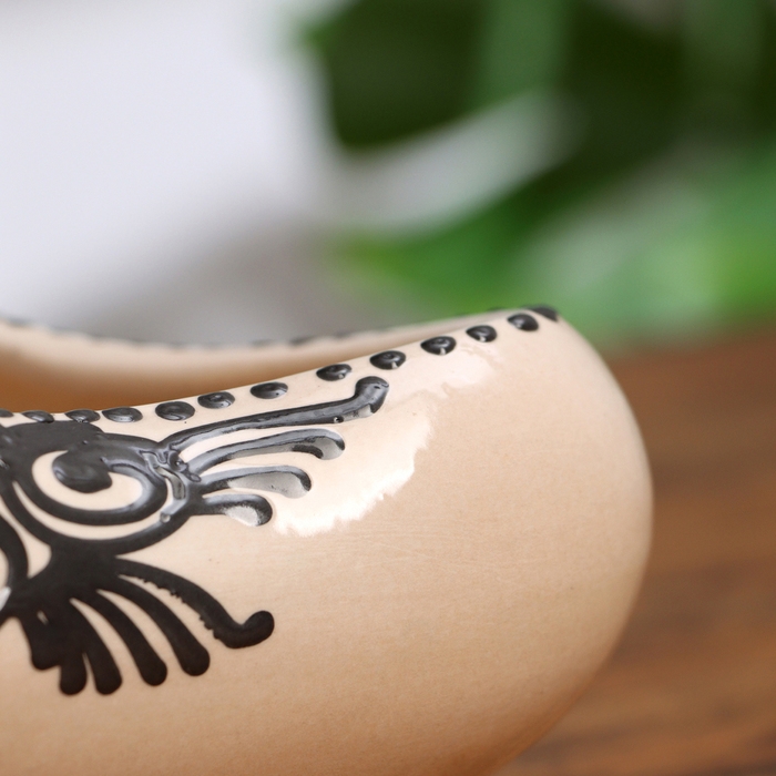 Горшок цветочный "Бонсай 2/волн" Узор 0,8л