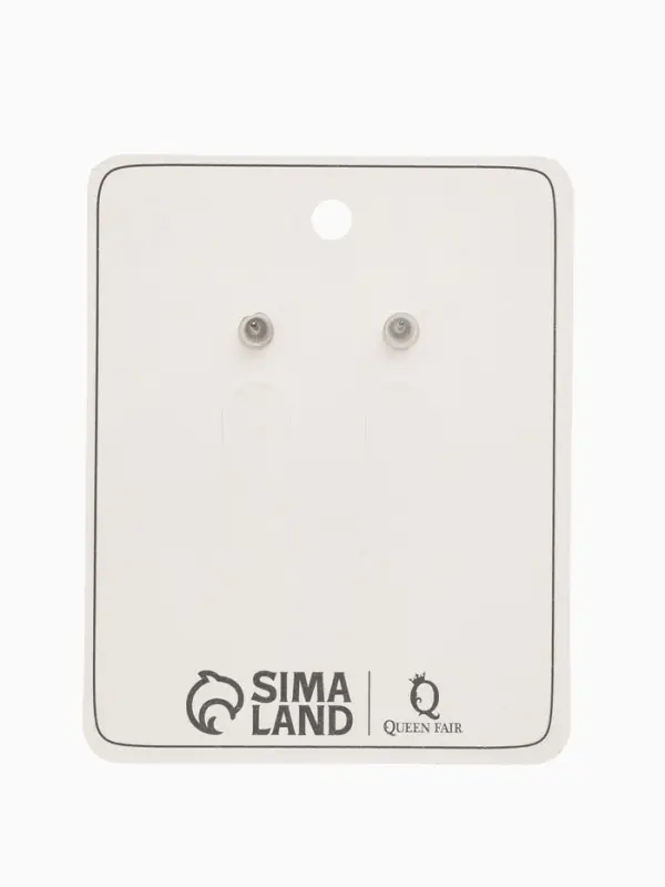 Серьги со стразами "Овал грань", цвет голубой в серебре