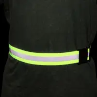 Пояс светоотражающий, эластичный, с фастексом, 57 - 101 см &times; 4.5 см, зелёный