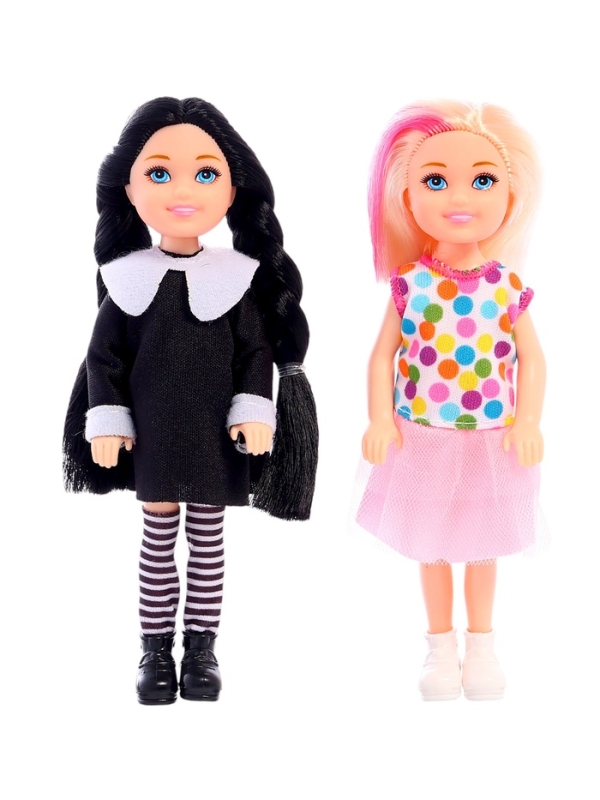 Кукольный дом «Тёмный домик», 2 куклы, мебель, аксессуары