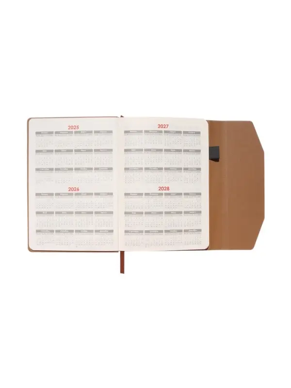 Ежедневник недатированный формат А5, с клапаном, 112л, линия, пвх, Бежевый Ежедневник недатированный формат А5, с клапаном, 112л, линия, пвх, Бежевый