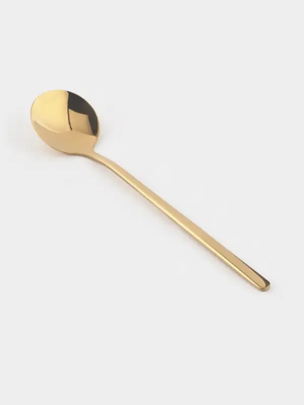 Ложка чайная Magistro Desire, длина 13 см, нержавеющая сталь, золотистая