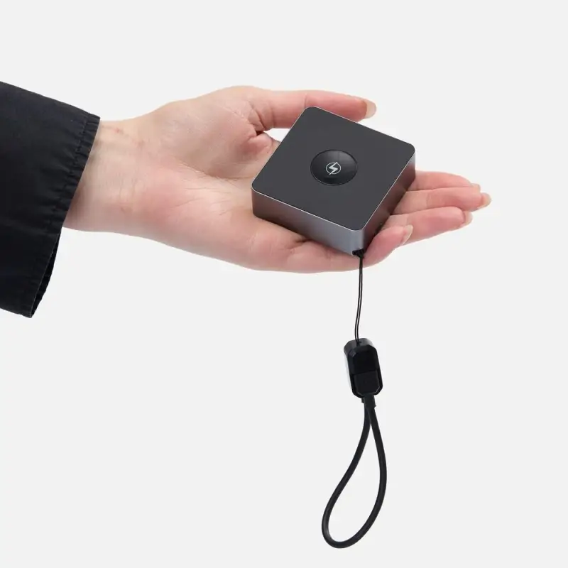 Внешний аккумулятор с беспроводной зарядкой Aura Power, серый Внешний аккумулятор с беспроводной зарядкой Aura Power, серый