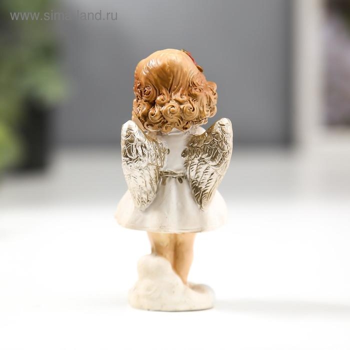 Сувенир полистоун Сувенир полистоун "Ангелочек-девочка с пухлыми щечками с книгой/розой" МИКС 9х3,5х3,5 см