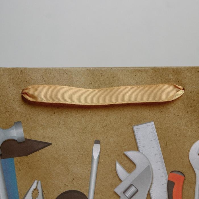 Пакет подарочный крафтовый горизонтальный, упаковка, &laquo;Мастер&raquo;, M 30 х 25.5 х 9 см