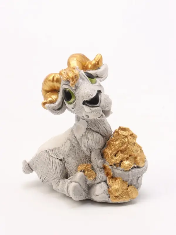 Фигурка декоративная &laquo;Баран с мешком монет&raquo;, 10&times;9&times;4 см
