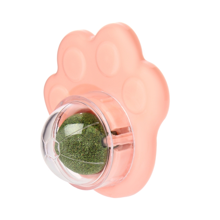 Игрушка для кошек с кошачьей мятой  Игрушка для кошек с кошачьей мятой "Лапа", 8,5 см, розовая