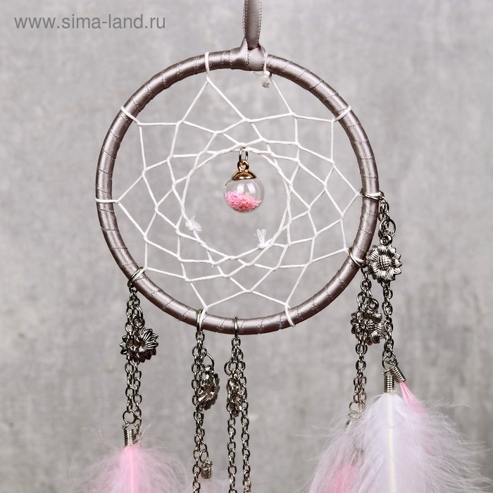 Ловец снов Ловец снов "Цветочки и шарик с бисером" d=11 см 30 см