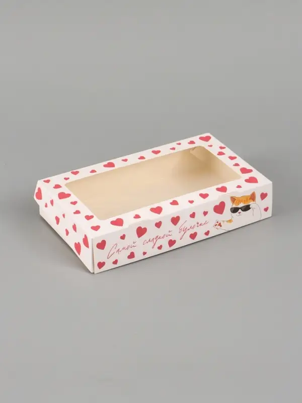 Коробка подарочная складная &laquo;Подарок&raquo;, 20&times;12&times;4 см, с окном