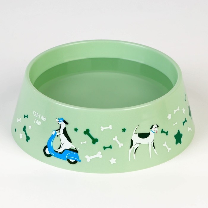 Миска пластиковая &laquo;Гав-гав&raquo;, оливковая, 300 мл