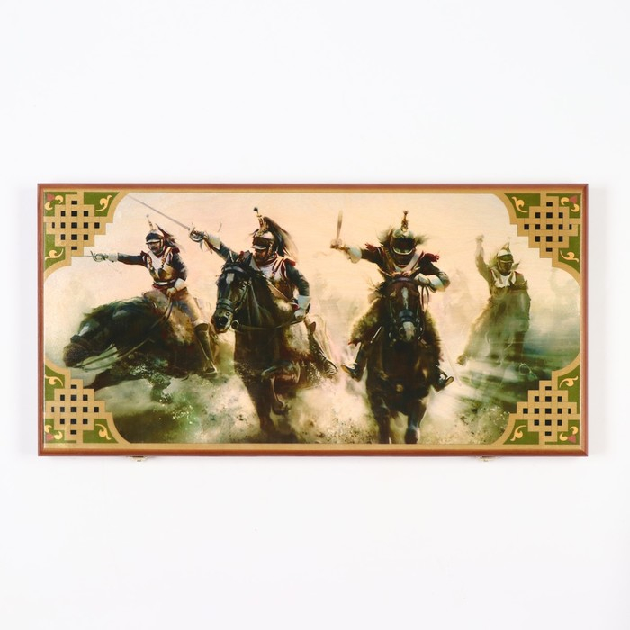 Нарды деревянные большие, с шашками Нарды деревянные большие, с шашками "Атака", настольная игра, 60 х 60 см