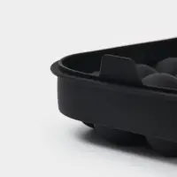 Форма для льда &laquo;Шарики&raquo;, 22 ячейки, 21&times;14&times;3.5 см, силикон, чёрная