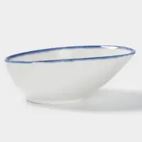 Салатник Magistro Blue Lagoon, 550 мл, 18.1&times;14.2 см, фарфор, белый