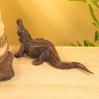 Сувенир "Аллигатор" дерево Суар, 30х10х6 см, цв. коричневый