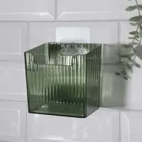 Органайзер для хранения &laquo;GREEN&raquo;, навесной, 1 секция, с клеевой основой, 11.5&times;8&times;11 см, полупрозрачный, зелёный