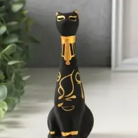 Фигурка керамика &laquo;Кот Египетский&raquo;, 15 см, чёрный