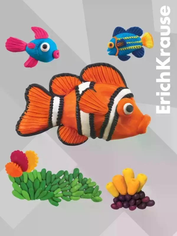 Пластилин мягкий (восковой) ErichKrause Baby, 10 цветов, 130 г, со стеком, в коробке