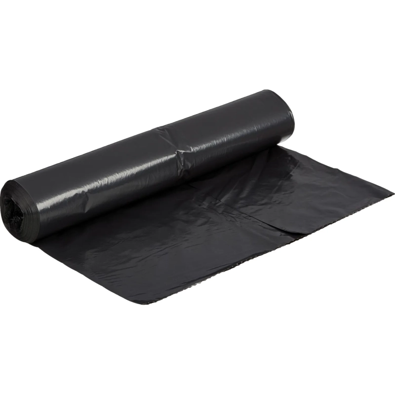 Мешки для мусора ПВД 120л 35мкм 20шт/рул черные 68х110см Luscan