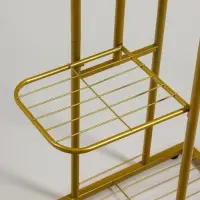 Подставка для цветов Greengo, 4 полки, 43&times;22&times;82 см, напольная, металл, цвет золотой