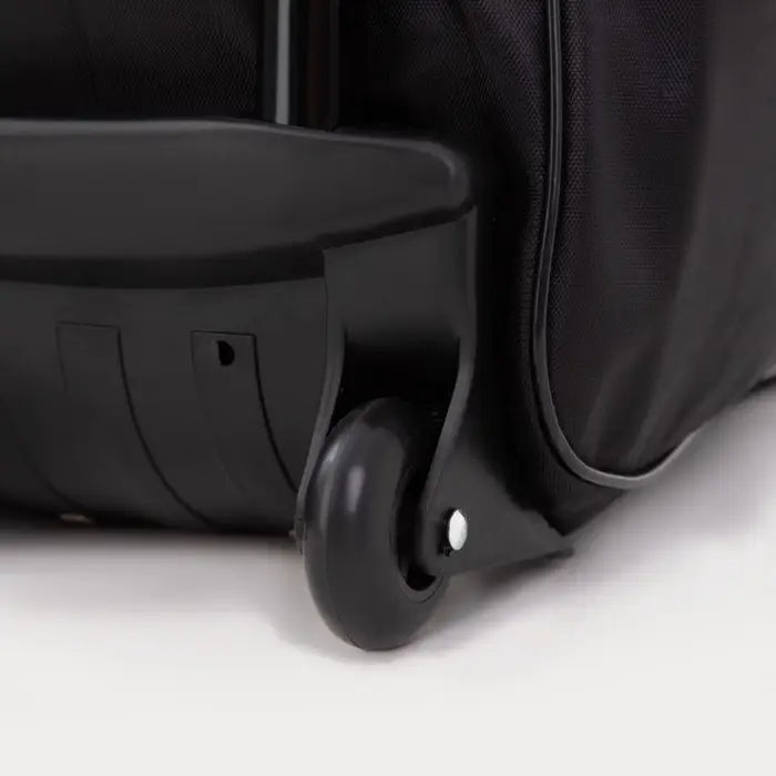 Сумка дорожная 20" на 2 колёсах, отдел на молнии, наружный карман, чёрная