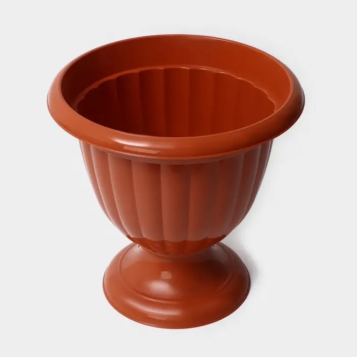 Вазон для цветов &laquo;Жасмин&raquo;, 9 л, d=32.5 см, h=33.7 см, коричневый