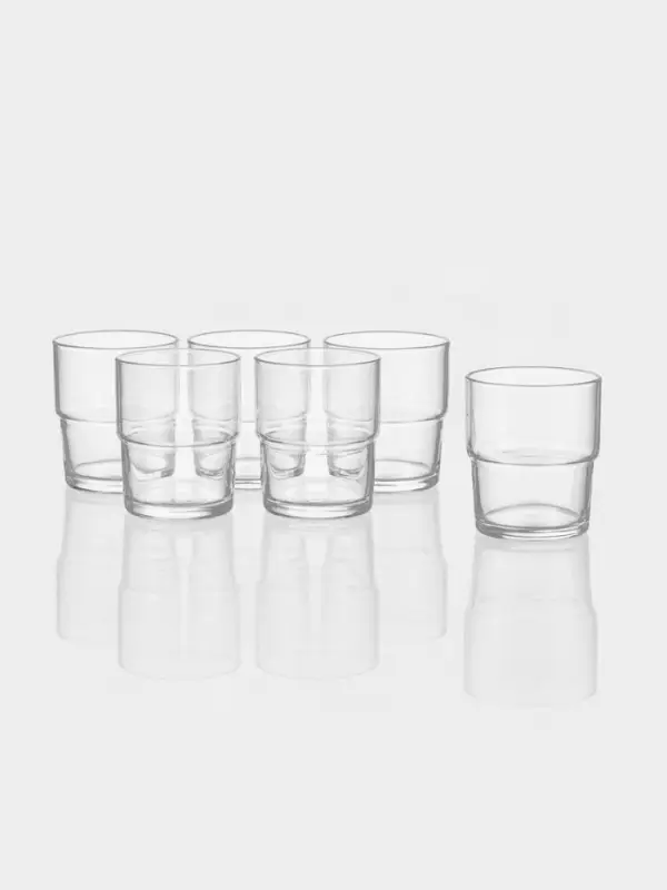 Набор стаканов Paşabah&ccedil;e Hill, 300 мл, 6 шт., стекло, прозрачный