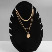 Подставка под кулоны и цепочки &laquo;QF. Овал&raquo;, 5 мест, 20&times;1.5&times;28 см, чёрная