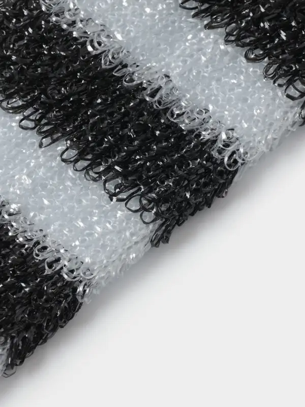 Мочалка для тела Доляна &laquo;Мужская&raquo;, 12&times;45 см, чёрно-белая