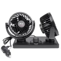Вентилятор автомобильный двойной AVS 8098 12B 4" (корпус: пластик, цвет: чёрный)