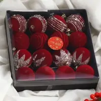 Ёлочные шары &laquo;Бархат. Маскарад&raquo;, новогодние, d=6 см, 16 шт., красные