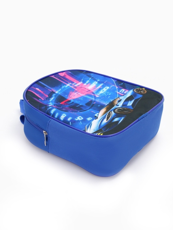 Рюкзак детский 22*8,5*25,5, отд на молнии, авто синий