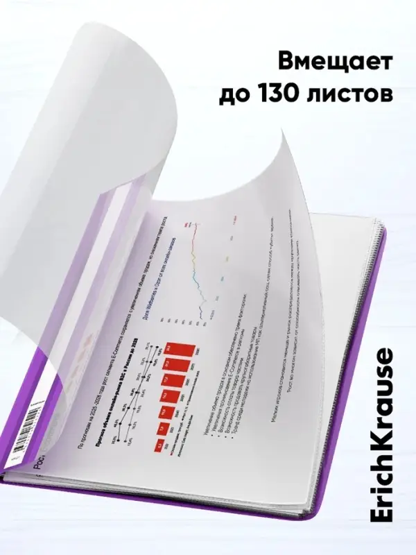 Папка-скоросшиватель А4, 140 мкм, ErichKrause Fizzy Vivid, микс
